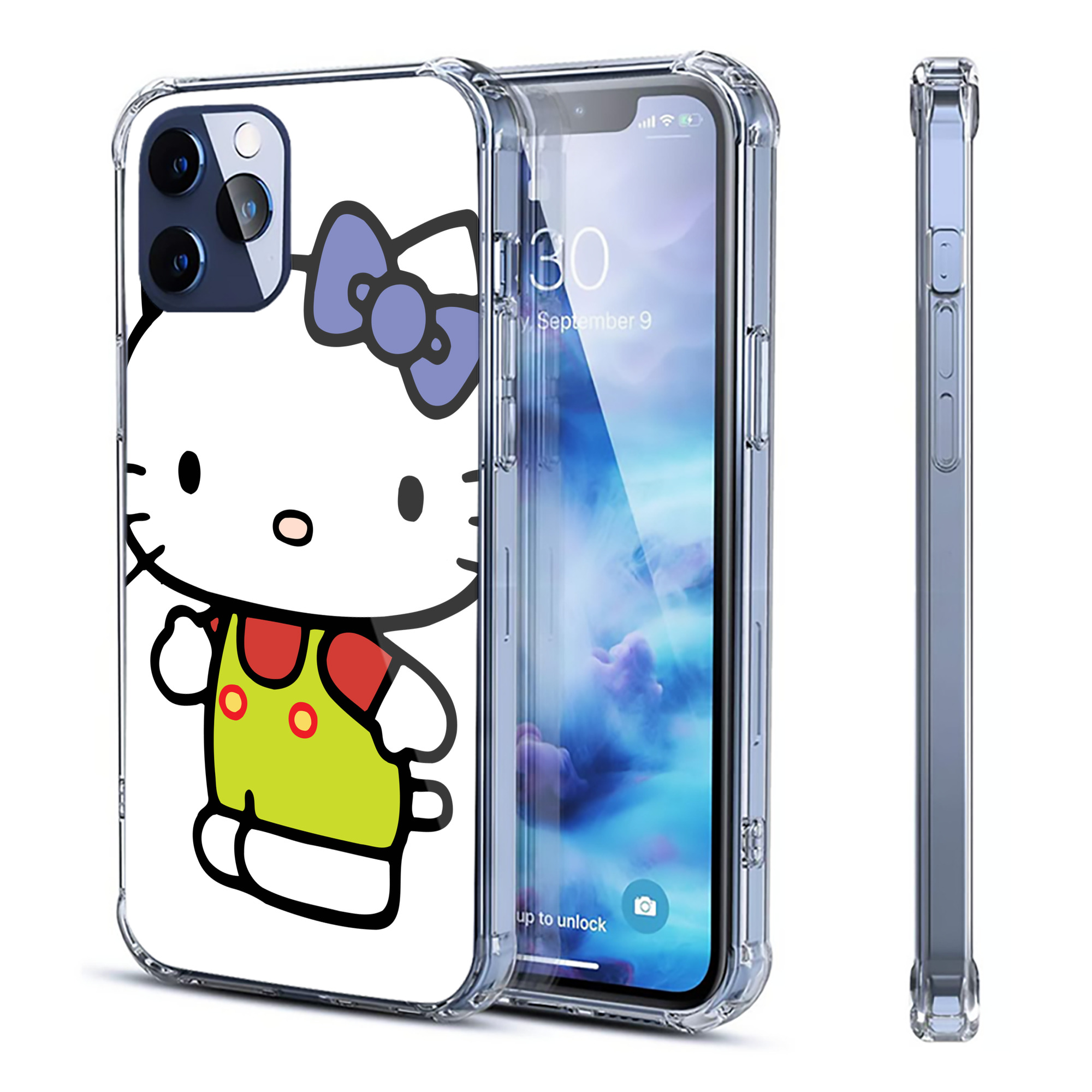 （画像用） Hello Kitty ハローキティ 【iPhone 12シリーズ対応】透明スマホケース（クリアソフトケース）